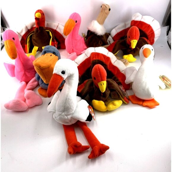 TY Beanie Babies Birds Lot of 9 Vintage - Picture 1 of 6